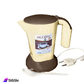 إبريق تسخين بلاستيكي ماركة LG TN BIG COFFE لون بيج وبني