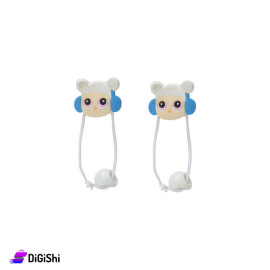 Girl's Rubber Hair Tie - Girl's Head Shape With Headphones