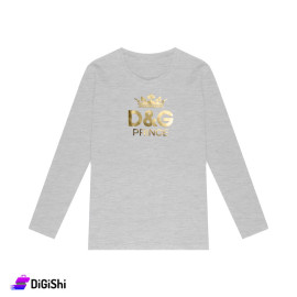 Women's Winter Cotton Sweater with Dolce and Gabbana logo - Gray -141