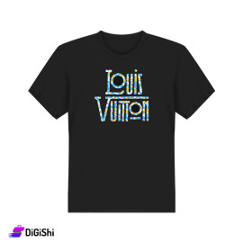 Men's Summer Sweatshirt with Louis Vuitton Logo - Black -144