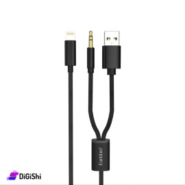 Earldom AUX-43 Lightning إلى USB Audio كابل