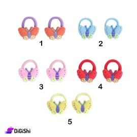 A Pair Of Girl's Hair Ties Butterfly Shape