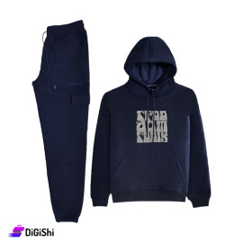 STARTER Men's Cotton Sports Pajamas With writing on the front - Navy