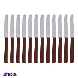 MAROB Set Stainless Steel knife 12 Pieces - Brown