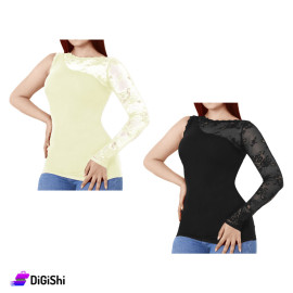 Solitaire Women's one Sleeve Lace Sweater