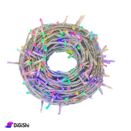 حبل إضاءة أبيض للزينة بأضواء ملونة - 12 متر