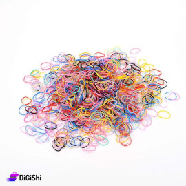 A Set Of Colorful Rubber Bands For Hair Braids