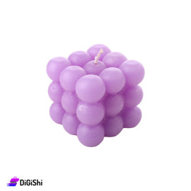 Hand Made Bubble Cube Candle - Violet