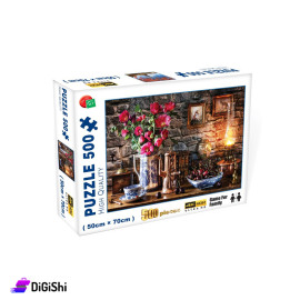 Flowers On Table Puzzle Game - 500 Pieces