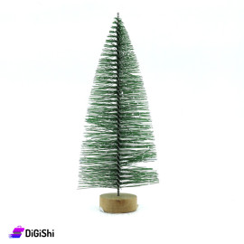 Christmas Tree Decoration On Light-colored Wood Base - Big