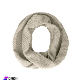 Men's Wool Neck Scarf - Beige