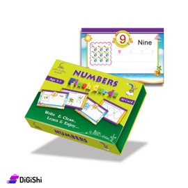 بطاقات تدريب اكتب وامسح - لأرقام الأنجليزية وسائل دار القمر التعليمية