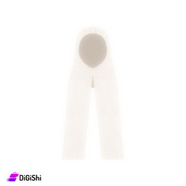 ALTUKA Cotton Hijab with Stitched Collar - White