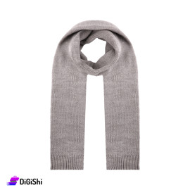 Men's Scarf Soft Wool Regular knit - Choco