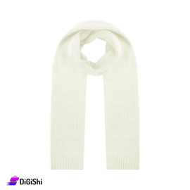 Men's Scarf Soft Wool Regular knit - Offwhite