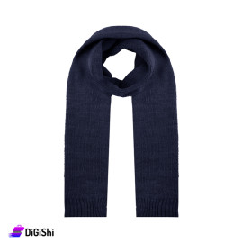 Men's Scarf Soft Wool Regular knit - Navy