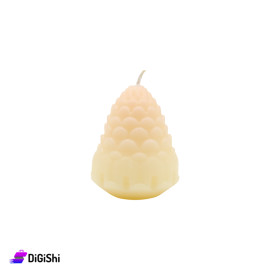 HAND MADE Pine Nut Scented Candle - Orange and Beige