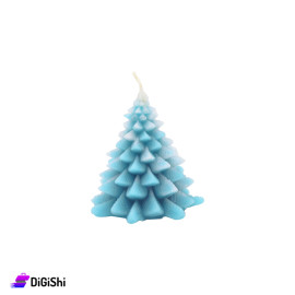Hand Made Cypress Tree Candle - Blue