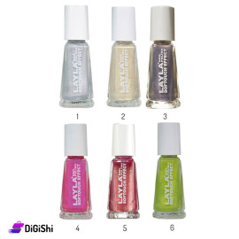 طلاء أظافر LAYLA  NAIL POLISH SOFTOUCH - درجات رمادي وزهر وأخضر