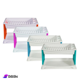 Homy Plast Plastic Dish Rack Two Layers With White Bases