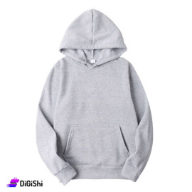 Sweater Cotton Fleece Hoodie - Gray