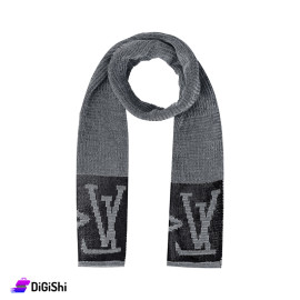 LOUIS VUITTON Men's Wool Scarf - Gray