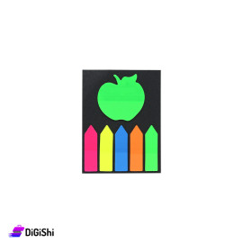 Set of Colorful Sticky Notes Shape of apple and Arrows