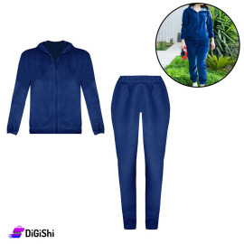 Women's Velvet Pajamas M157 - Blue