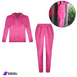 Women's Velvet Pajamas M157 - Fuchsia