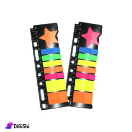 Set of Colorful Rectangles and Star Sticky Notes