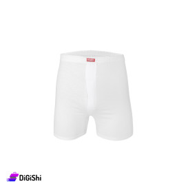 شورت قطن رجالي أبيض مع خصر مطاط DVD M-L-XL