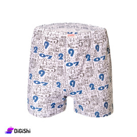DVD Men's Blue Numbers Printed Shorts M-L-XL