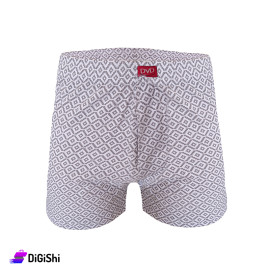 DVD Men's Gray and White Printed Shorts 2XL-3XL