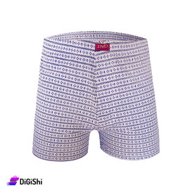 DVD Men's Shorts Printed 1 Blue and White - 2XL-3XL