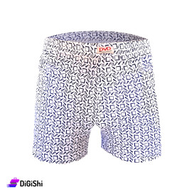 DVD Men's Check and Arrows Printed Shorts Black and White - 2XL-3XL