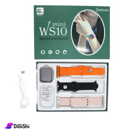 WS10 mini Smart Watch with 3 Straps - Pink Watch Frame