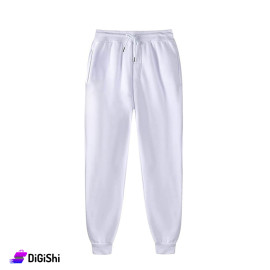 Cotton Fleece Pants - White