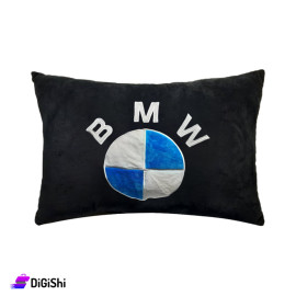 مخدة مخمل سوداء مع شعار B M W
