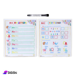 Flexible Transparent Plastic Educational Board Paper English Letters with Black Pen From M to S