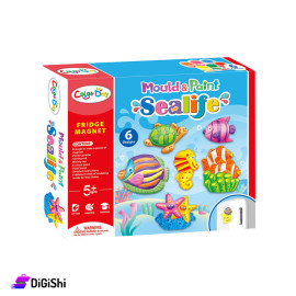 مجموعة قوالب صب وتلوين للرسم التعليمي Sealife