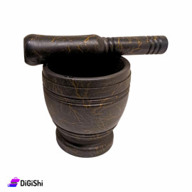 Garlic Pestle With Marble-Patterned Jar