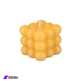 Hand Made Bubble Cube Candle - Orange