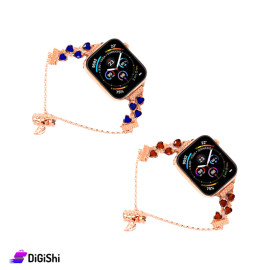 W8 Max Smart Watch with Heart Shaped Metal Strap