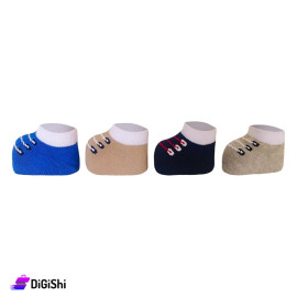 Pair of Children's Short Socks Shoes Drawing Tooty Brand