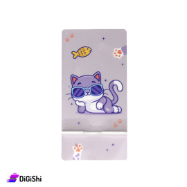 Plexi Mobile Stand With Cat Stand - Purple