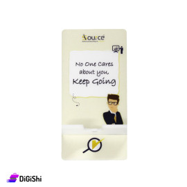 Plexi Mobile Holder with Drawing Base with English Writing