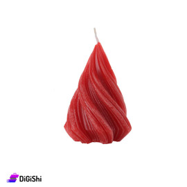 Hand Made Unicon Horn Candle - Red and Pink