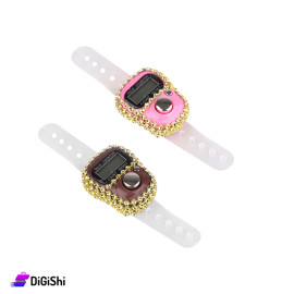 Electronic Rosary with Golden Strass 1
