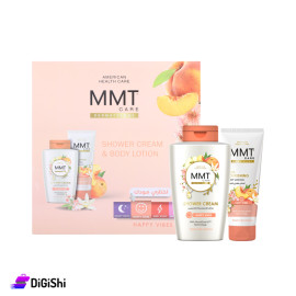 MMT Happy Vibes Package of Moisturizing lotion and Creamy Body Shower with Peach Extract