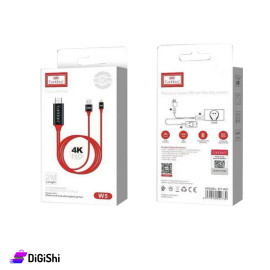 كابل ثنائي شحن وتحويل من Lightning إلى HDMI ماركة Earldom موديل W5